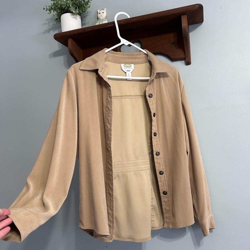 Tan Button-Up Women's Jacket